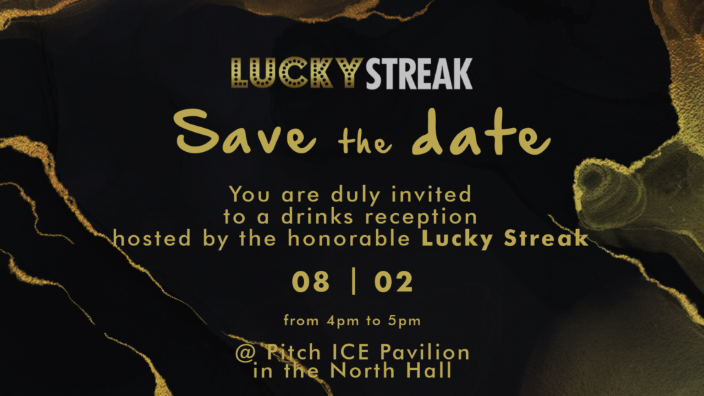 ICE 2023 Happy Hour drinks sponsored by LuckyStreak