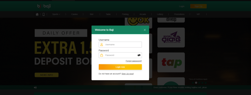 Baji Live বাজি অ্যাকাউন্টে লগইন করুন