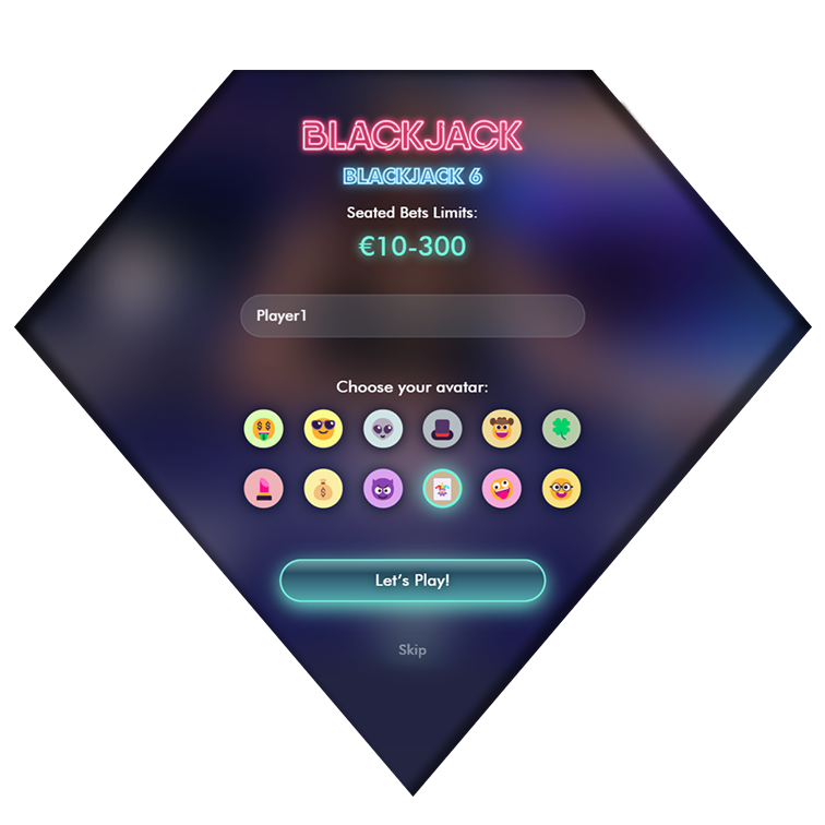 Live casino blackjack software: player avatars